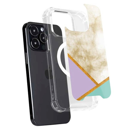 Angled Marble iPhone 15 Pro MagSafe Case